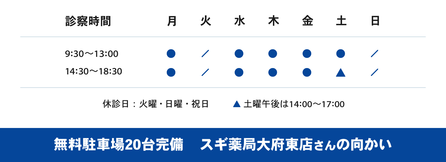 無料駐車場20台完備 スギ薬局大府東店さん向かい